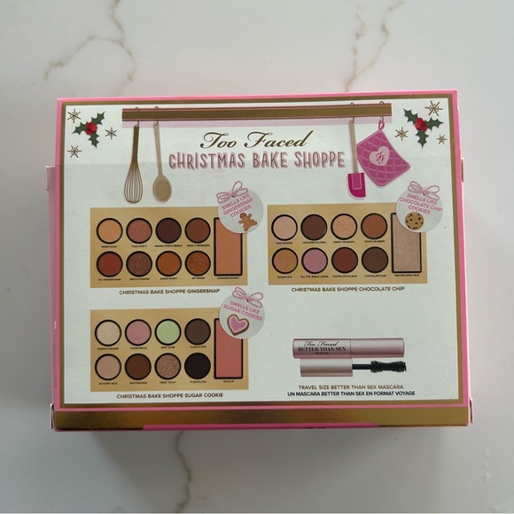 Too Faced 3 Piece Christmas Bake Shoppe Eyeshadow Palette Gift Set with Mascara - Picture 6 of 13